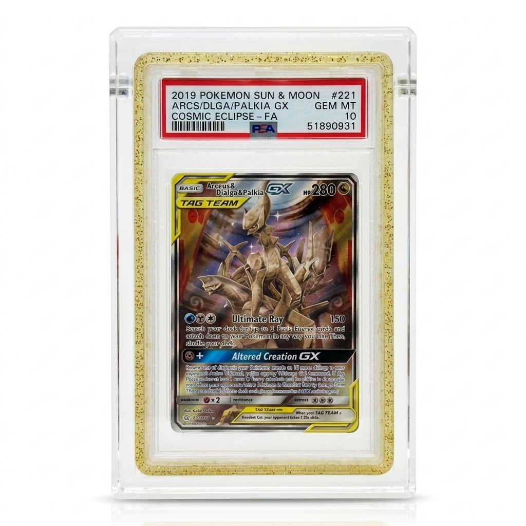 MintyAcrylic for Standard PSA Graded Cards Diamond Cut Magnetic Acrylic Case